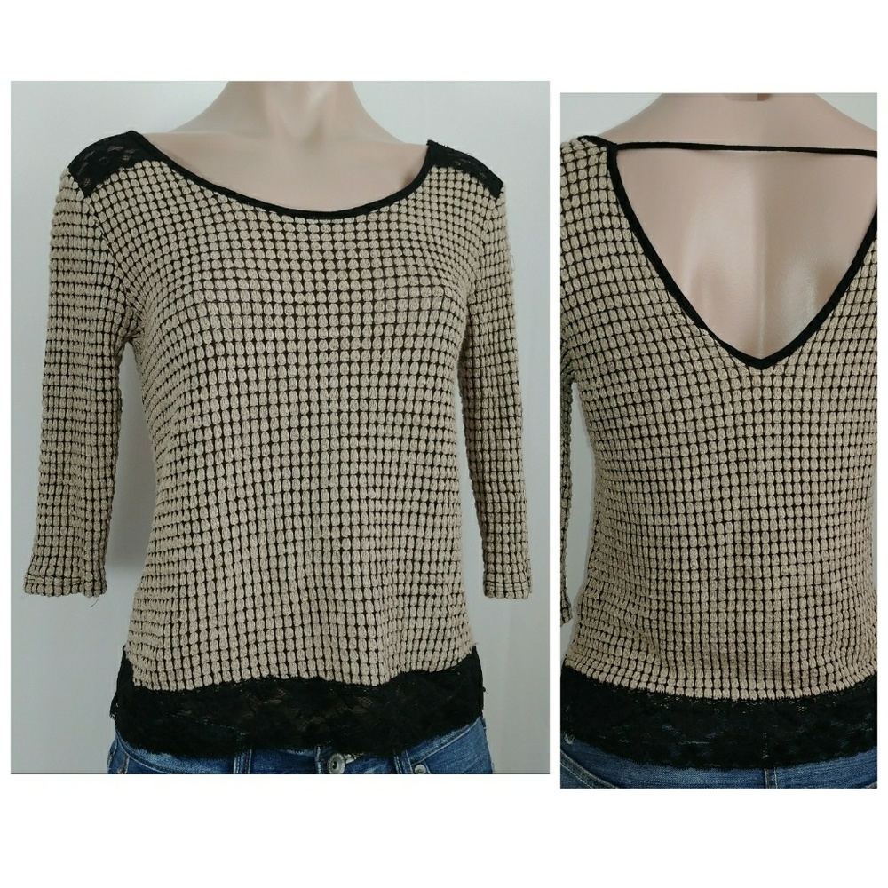 MIND CODE PEEKABOO BACK LACE SHOULDERS SMALL